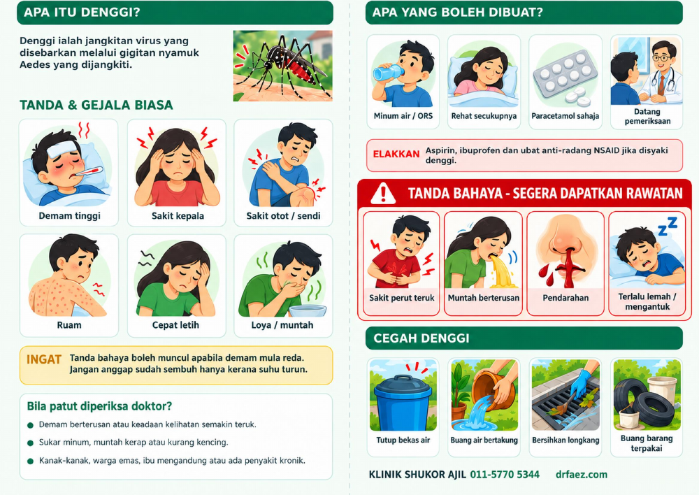 Muka dalam pamflet Kenali Denggi